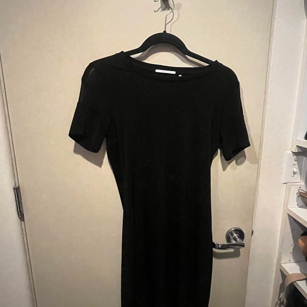 T Tahari Classic Black Midi Dress